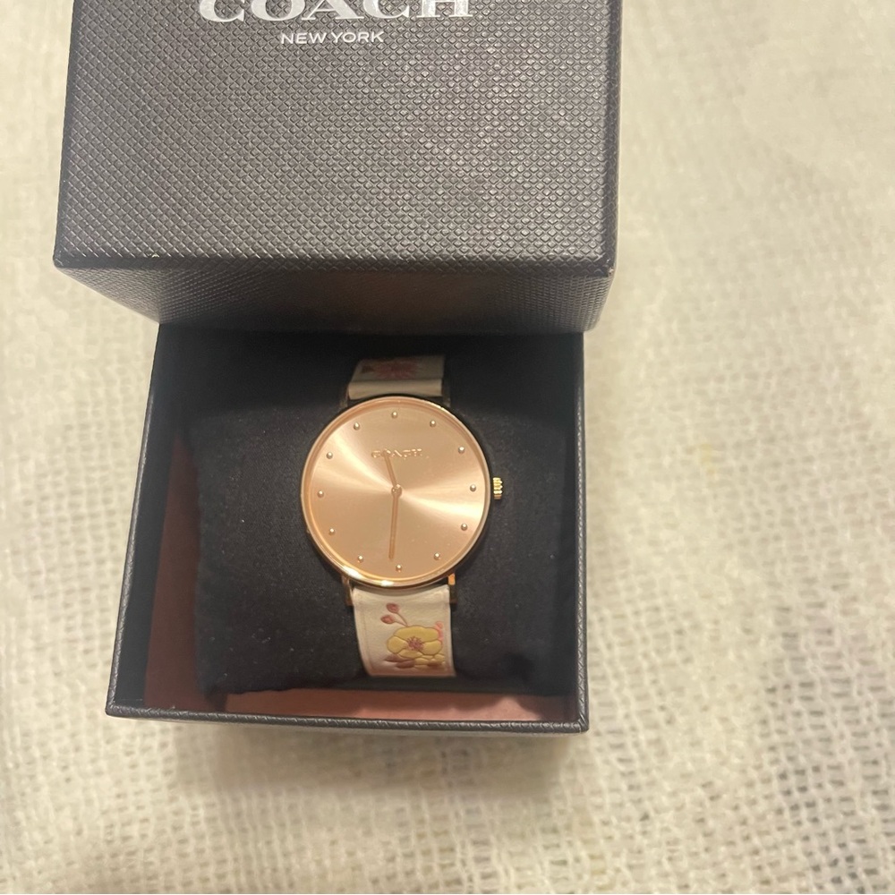 Coach Gold and White Watch Modern Minimalist Design
